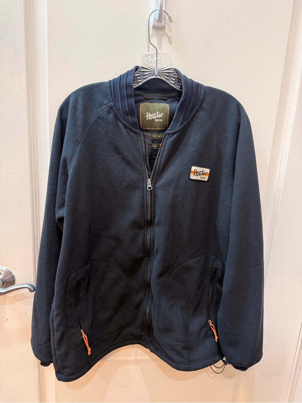 Howler Brothers Navy Full-Zip Lightweight Fleece Jacket with Contrast Zippers